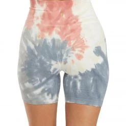 Spiritual Gangster Biker Short Seascape Spiral Tie Dye CLOTHING