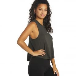 Spiritual Gangster Kindness Crop Tank Vintage Black CLOTHING