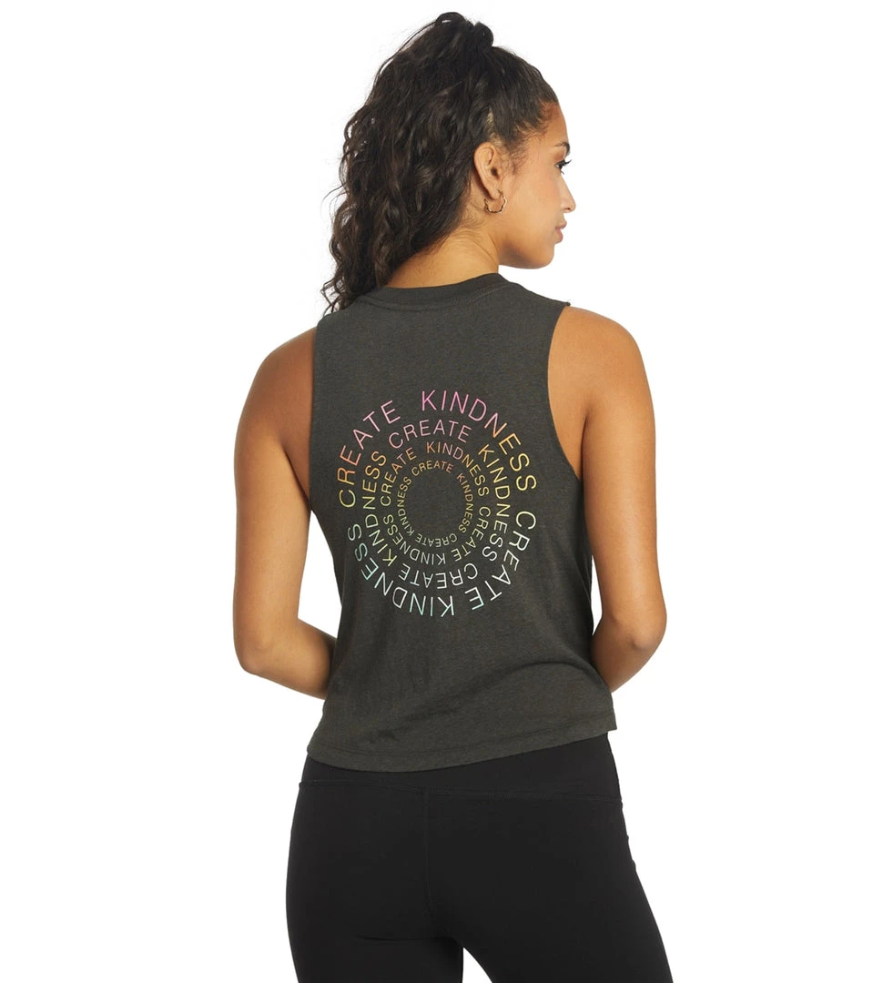 Spiritual Gangster Kindness Crop Tank Vintage Black CLOTHING 5 Spiritual Gangster Kindness Crop Tank Vintage Black CLOTHING