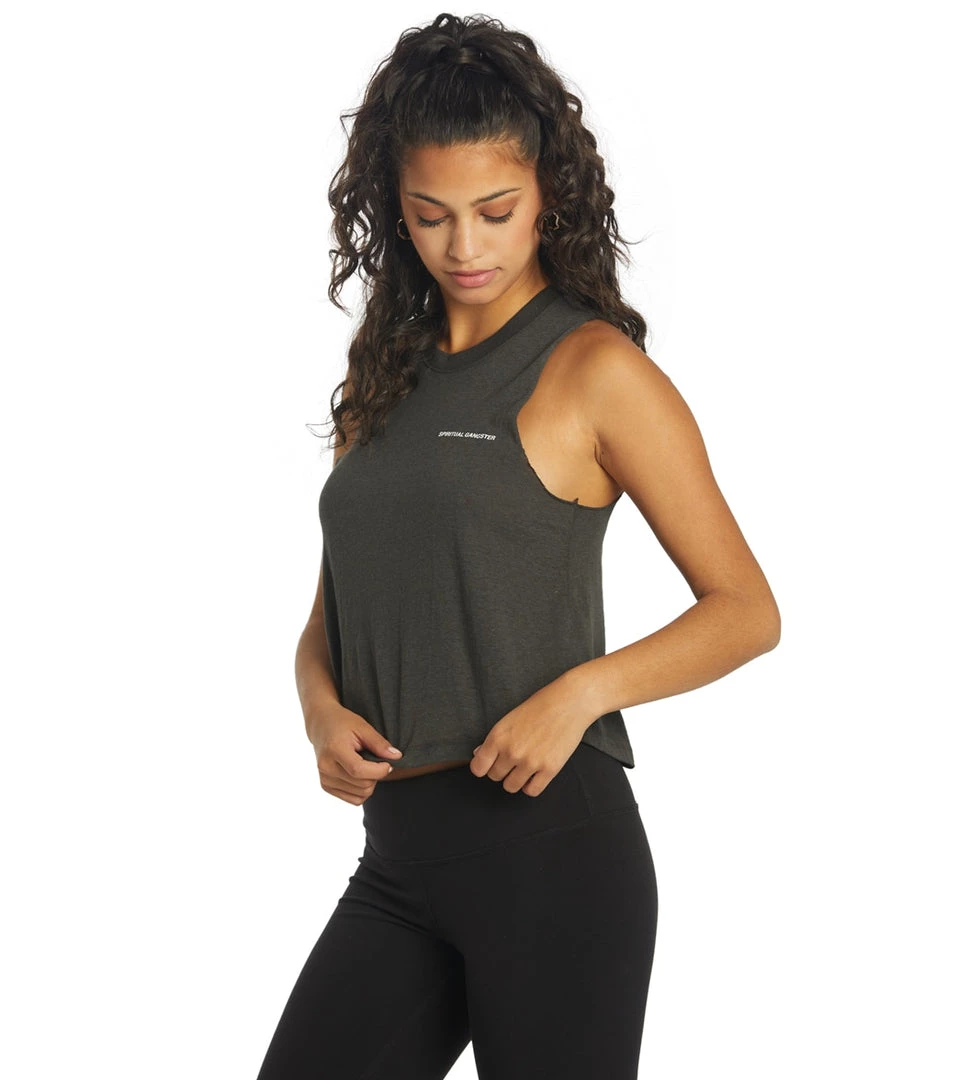 Spiritual Gangster Kindness Crop Tank Vintage Black CLOTHING 7 Spiritual Gangster Kindness Crop Tank Vintage Black CLOTHING