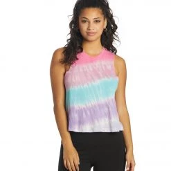 Spiritual Gangster Watercolor Crop Tank Watercolor Wash Tie Dye CLOTHING