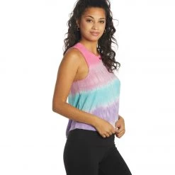 Spiritual Gangster Watercolor Crop Tank Watercolor Wash Tie Dye CLOTHING