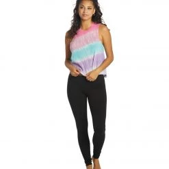 Spiritual Gangster Watercolor Crop Tank Watercolor Wash Tie Dye CLOTHING