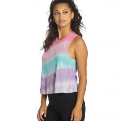 Spiritual Gangster Watercolor Crop Tank Watercolor Wash Tie Dye CLOTHING