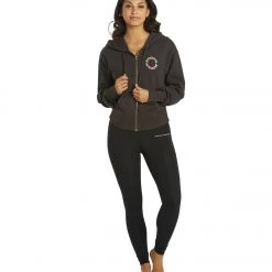 Spiritual Gangster Talullah Zip Hoodie Vintage Black CLOTHING 13 Spiritual Gangster Talullah Zip Hoodie Vintage Black CLOTHING