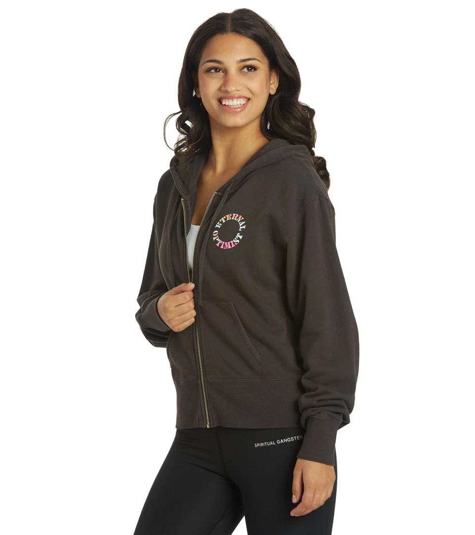Spiritual Gangster Talullah Zip Hoodie Vintage Black CLOTHING 7 Spiritual Gangster Talullah Zip Hoodie Vintage Black CLOTHING