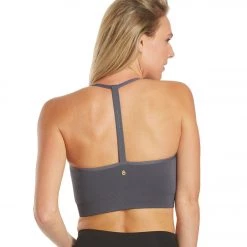Spiritual Gangster Icon T-Back Sports Bra Slate