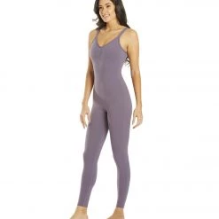 CLOTHING Everyday Yoga Radiant Solid Strappy Back Long Leotard 28