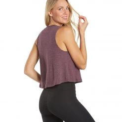 CLOTHING Spiritual Gangster Stay Gold Crop Tank Blackberry 11 CLOTHING Spiritual Gangster Stay Gold Crop Tank Blackberry