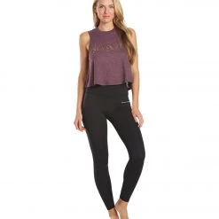 CLOTHING Spiritual Gangster Stay Gold Crop Tank Blackberry 12 CLOTHING Spiritual Gangster Stay Gold Crop Tank Blackberry