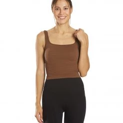 Free People Square One Seamless Cami Cappachino CLOTHING