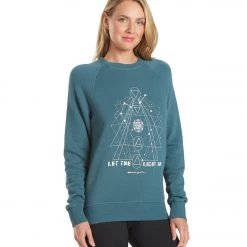 CLOTHING Spiritual Gangster Light Old School Terry Pullover Lagoon