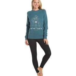 CLOTHING Spiritual Gangster Light Old School Terry Pullover Lagoon