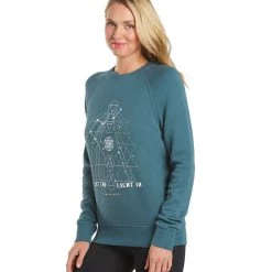 CLOTHING Spiritual Gangster Light Old School Terry Pullover Lagoon