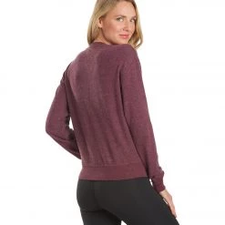 Spiritual Gangster Hustle Crew Neck Savasana Pullover Blackberry CLOTHING 11 Spiritual Gangster Hustle Crew Neck Savasana Pullover Blackberry CLOTHING