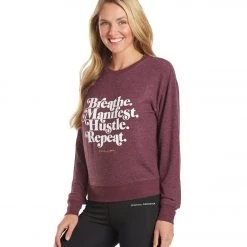 Spiritual Gangster Hustle Crew Neck Savasana Pullover Blackberry CLOTHING 13 Spiritual Gangster Hustle Crew Neck Savasana Pullover Blackberry CLOTHING