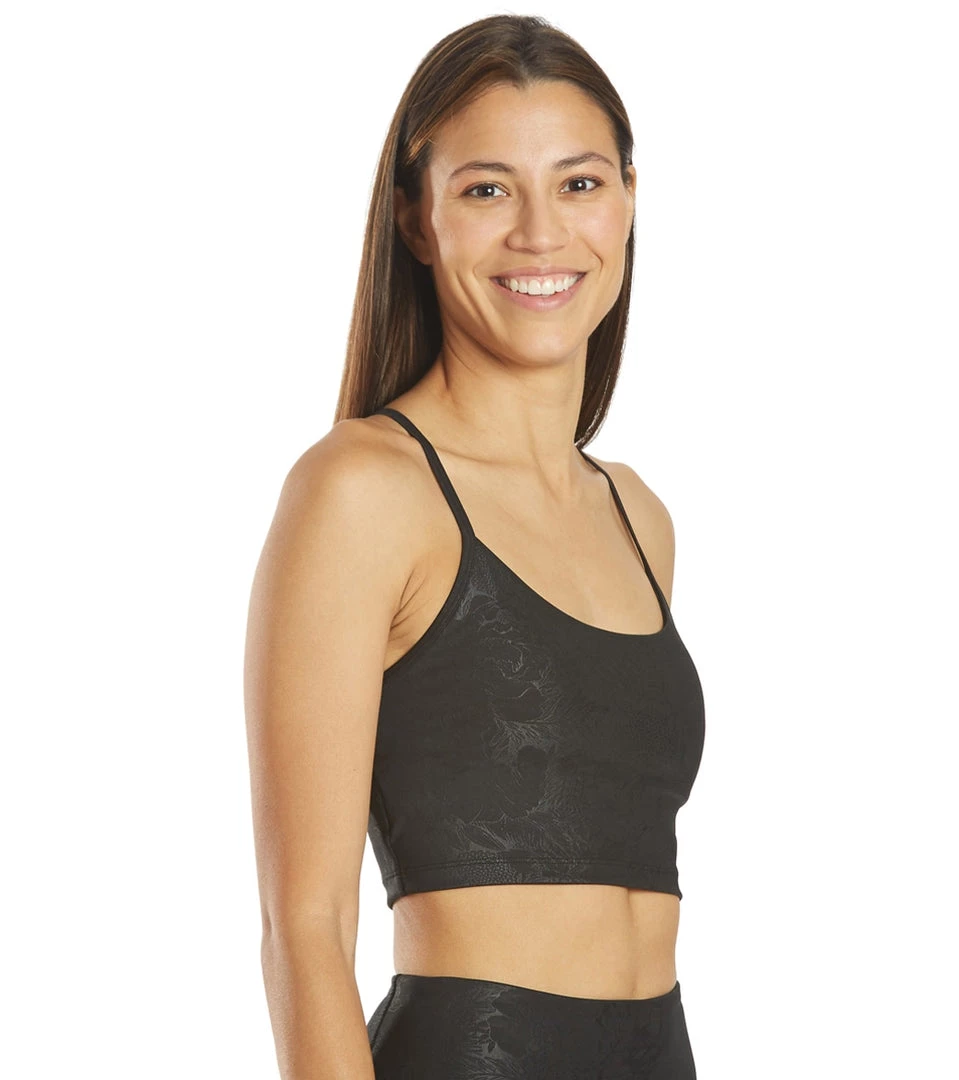 Marika Ivy Sports Bra Black Wildflower Emboss 4 Marika Ivy Sports Bra Black Wildflower Emboss