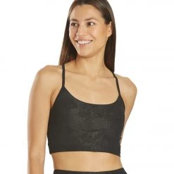 Marika Ivy Sports Bra Black Wildflower Emboss 15 Marika Ivy Sports Bra Black Wildflower Emboss