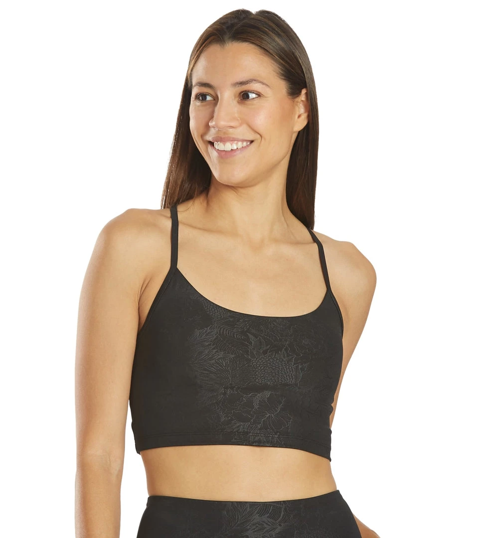 Marika Ivy Sports Bra Black Wildflower Emboss 9 Marika Ivy Sports Bra Black Wildflower Emboss