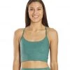 Marika Ivy Sports Bra Blue Spruce Wildflower Emboss CLOTHING