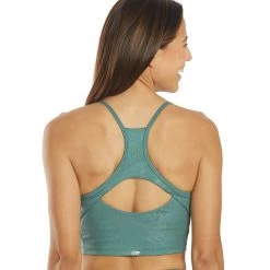 Marika Ivy Sports Bra Blue Spruce Wildflower Emboss CLOTHING