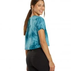 Marika Tie Dye Boxy Crop Blue Spruce Spiral Tie Dye CLOTHING 11 Marika Tie Dye Boxy Crop Blue Spruce Spiral Tie Dye CLOTHING