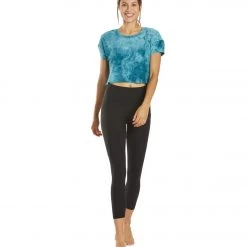 Marika Tie Dye Boxy Crop Blue Spruce Spiral Tie Dye CLOTHING 12 Marika Tie Dye Boxy Crop Blue Spruce Spiral Tie Dye CLOTHING