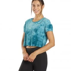 Marika Tie Dye Boxy Crop Blue Spruce Spiral Tie Dye CLOTHING 13 Marika Tie Dye Boxy Crop Blue Spruce Spiral Tie Dye CLOTHING