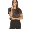 CLOTHING Marika Tie Dye Boxy Crop Black Spiral Tie Dye