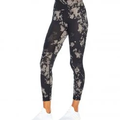 CLOTHING Marika Liza Ankle Leggings Black Ink Tie Dye