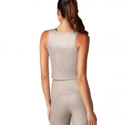 Tavi Crop Yoga Tank Gold Metallic CLOTHING 10 Tavi Crop Yoga Tank Gold Metallic CLOTHING