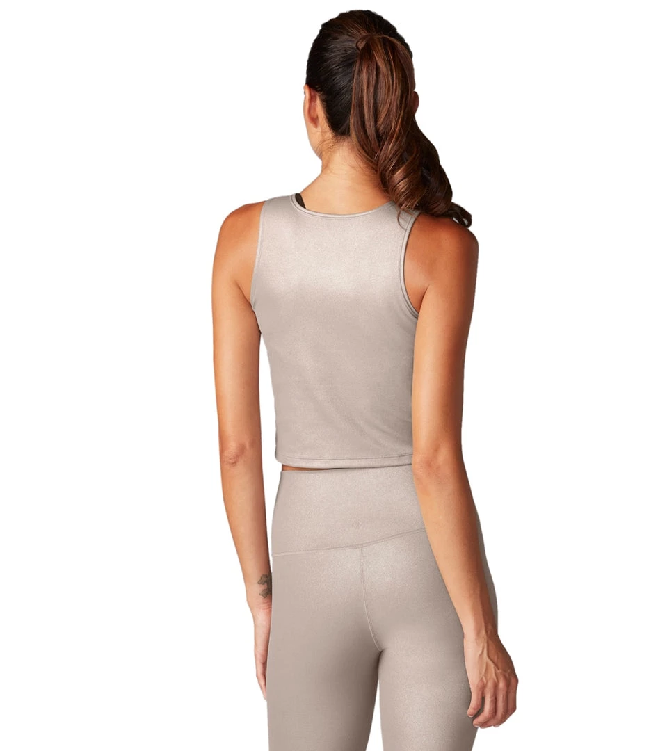 Tavi Crop Yoga Tank Gold Metallic CLOTHING 5 Tavi Crop Yoga Tank Gold Metallic CLOTHING