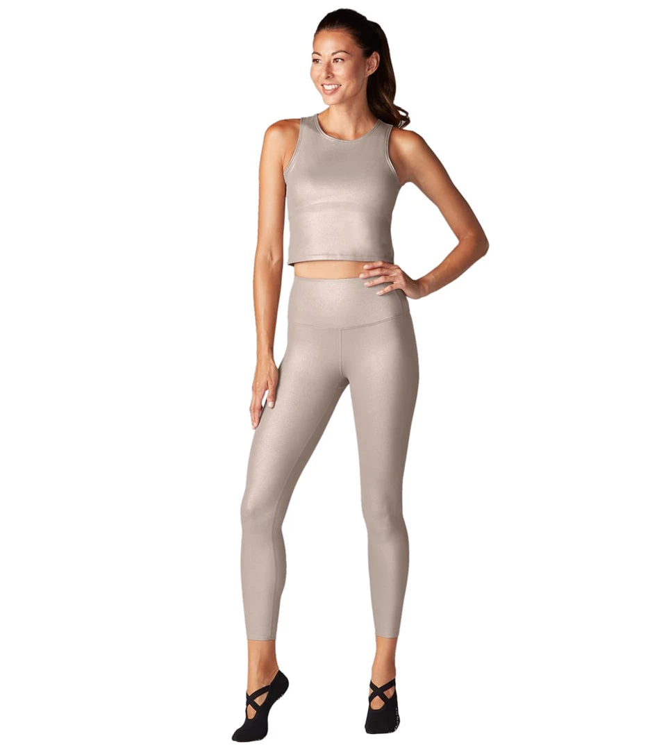 Tavi Crop Yoga Tank Gold Metallic CLOTHING 6 Tavi Crop Yoga Tank Gold Metallic CLOTHING