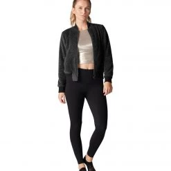 CLOTHING Tavi Cozy Bomber Jacket Ebony 11 CLOTHING Tavi Cozy Bomber Jacket Ebony
