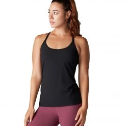 Tavi Ribbed Yoga Tank Ebony CLOTHING