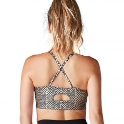 Tavi Sports Bra Ebony Metallic Snake CLOTHING 11 Tavi Sports Bra Ebony Metallic Snake CLOTHING