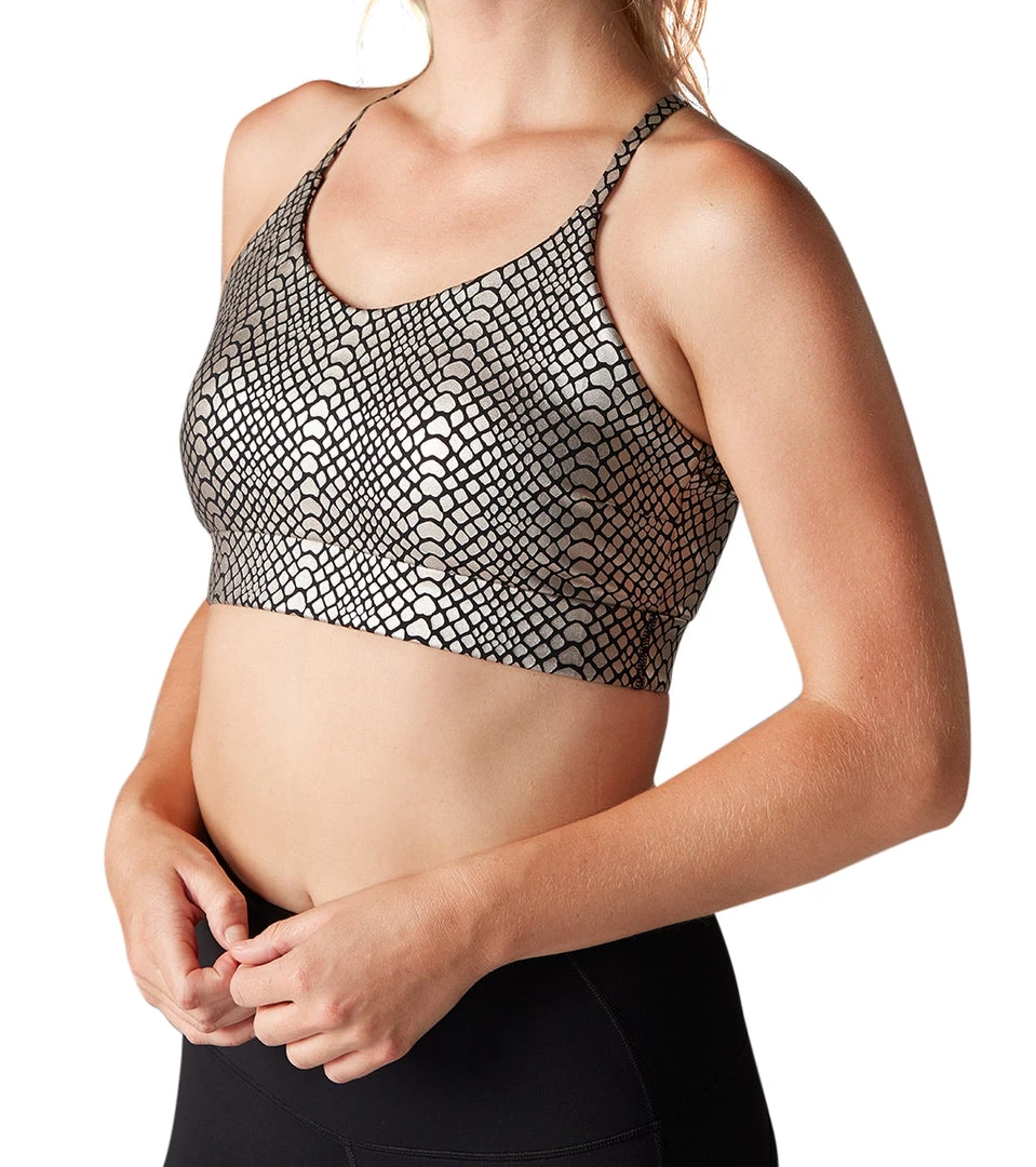 Tavi Sports Bra Ebony Metallic Snake CLOTHING 7 Tavi Sports Bra Ebony Metallic Snake CLOTHING