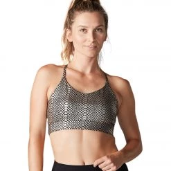 Tavi Sports Bra Ebony Metallic Snake CLOTHING 15 Tavi Sports Bra Ebony Metallic Snake CLOTHING