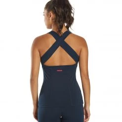 CLOTHING Hard Tail Open Back Support Tank Top Past Midnight Blue