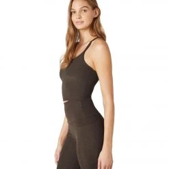 Beyond Yoga Spacedye Slim Racerback Cropped Tank Chocolate Chip Espresso NEW ARRIVALS
