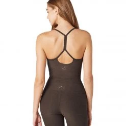 Beyond Yoga Spacedye Slim Racerback Cropped Tank Chocolate Chip Espresso NEW ARRIVALS