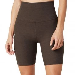 CLOTHING Beyond Yoga Spacedye High Waisted Biker Yoga Shorts Chocolate Chip Espresso