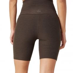 CLOTHING Beyond Yoga Spacedye High Waisted Biker Yoga Shorts Chocolate Chip Espresso