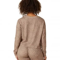 Beyond Yoga Brushed Up Cropped Pullover Classic Leopard