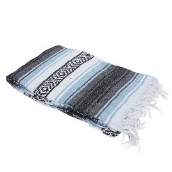 YOGA MATS & PROPS Native Yoga Economy Falsa Mexican Blanket Light Blue