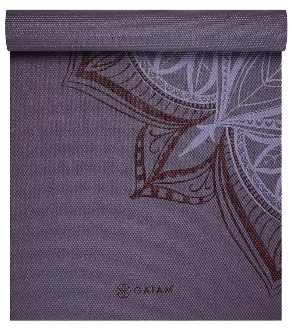 Gaiam 5mm Printed Yoga Mat Violet Blush Point 5 Gaiam 5mm Printed Yoga Mat Violet Blush Point