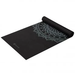 YOGA MATS & PROPS Gaiam 5mm Printed Yoga Mat Black Marrakesh