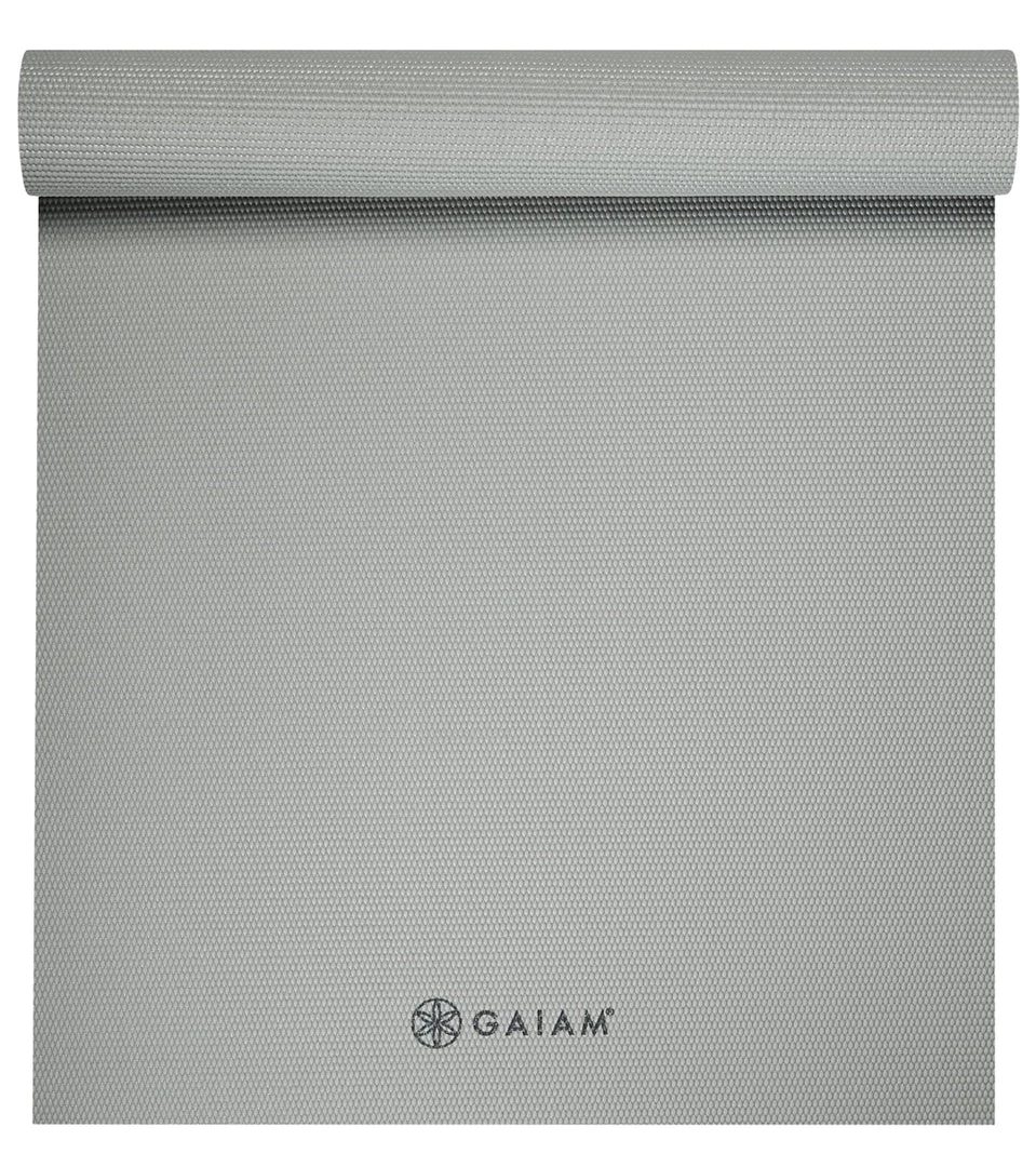 Gaiam 5mm Yoga Mat Gray Peony YOGA MATS & PROPS 5 Gaiam 5mm Yoga Mat Gray Peony YOGA MATS & PROPS