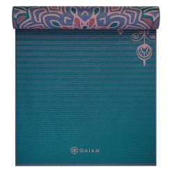YOGA MATS & PROPS Gaiam 6mm Premium Reversible Yoga Mat Jade Salutation