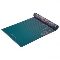 YOGA MATS & PROPS Gaiam 6mm Premium Reversible Yoga Mat Jade Salutation